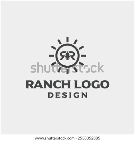 RR Ranch Logo Design Vector