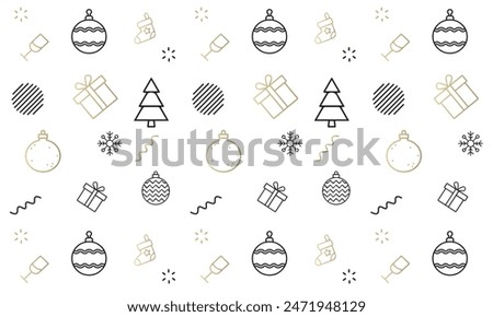 Christmas checkered pattern. Geometric elements, minimal holiday icons, ornamental square tiles, simple shapes forms. Vector background