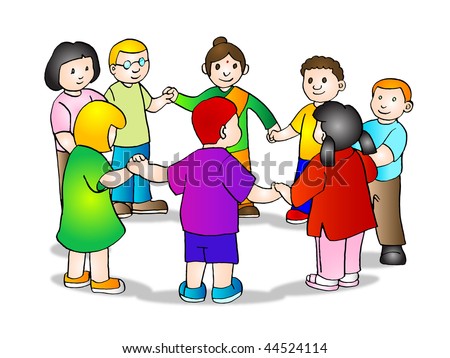 Illustration Of Multicultural Children Holding Hands, Symbolizing World ...