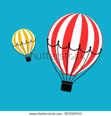 Hot Air Balloons. Vector illustration