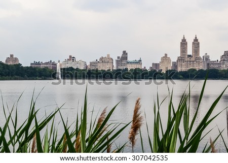 NEW YORK - CIRCA 2011: New York City skyline view from the Central Park, New York City, USA