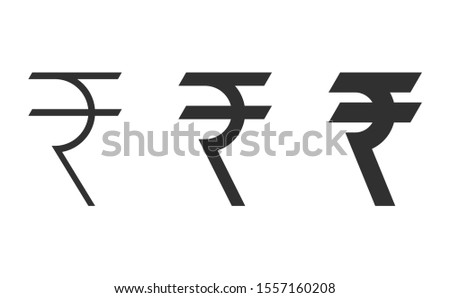 Rupee icon symbol in light medium and bold size