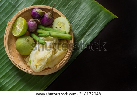 Boiled vegetables thai food