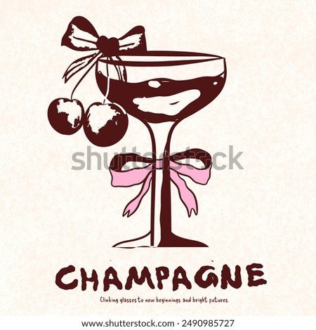 Champagne Glasses Hand Drawn Illustrations, wedding, champagne bottles and glasses wedding, champagne glasses drawing outline, coquette clipart,  cheers, 