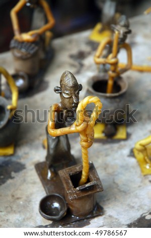 Figures for lost wax method of making bronze sculptures