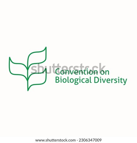 Logos of The Convention on Biological Diversity (CBD). Vector illustration for banner or templates.