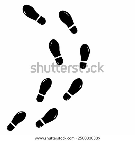 Footstep icon. Human Foot print in black. vector illustration