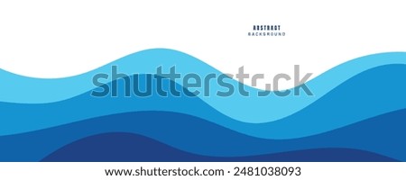 Sea waves layered vector background illustration and sea beach vector illustration.
