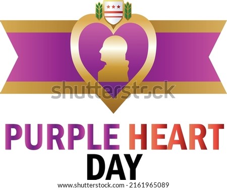 purple heart day vector design 