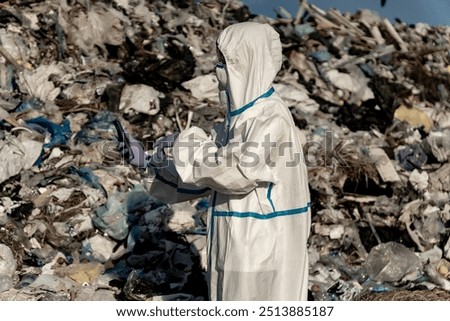 Similar – People with bacteriological protection suits looking for evidence