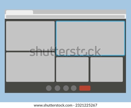 Virtual online video call vector minimalistic style