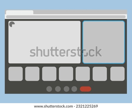 Virtual online video call vector minimalistic style