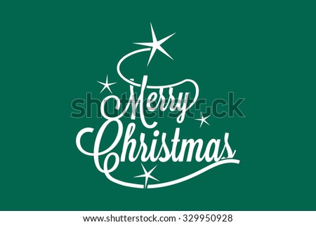 Merry Christmas And Happy New Year Large Postcard With Calligraphic Text Stock Vector