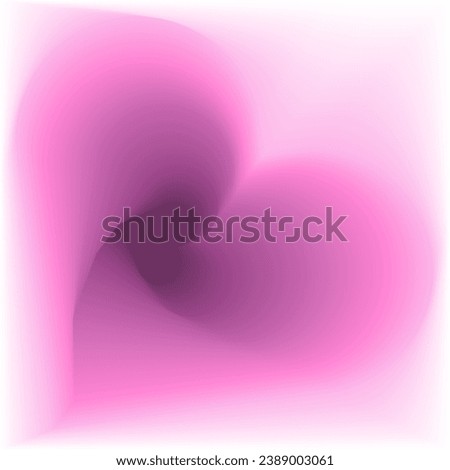 Blurred gradient heart in Y2k style with linear shapes, blurred elements of the aura of the heart. A modern minimalist design element with blurred gradients. Vector heart.