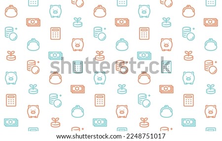 Money and finance simple background pattern illustration material