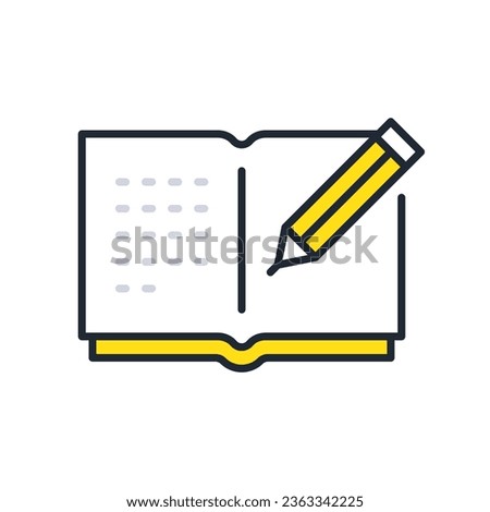 Qualification study simple vector icon illustration material