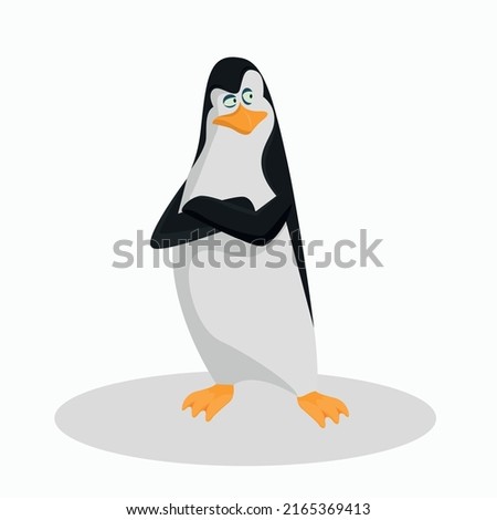Penguins of madagascar advertising banner cute cartoon design