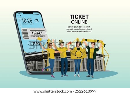 icon logo sign sport ticket app design vector foot ball club team team tv channel book yellow web live uniform