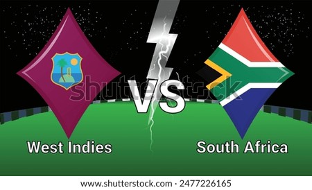 Match Stadium and Sky Stars Thunder Flash with West Indies Vs South Africa