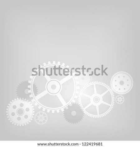 Mechanism on Grey Gradient Background. Vector Illustration. EPS 10.