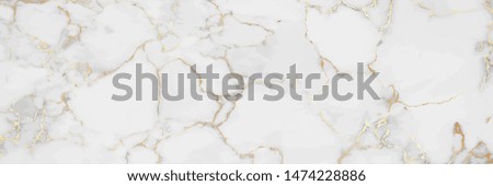 Luxury White Gold Marble texture background vector. Panoramic Marbling texture design for Banner, invitation, wallpaper, headers, website, print ads, packaging design template.