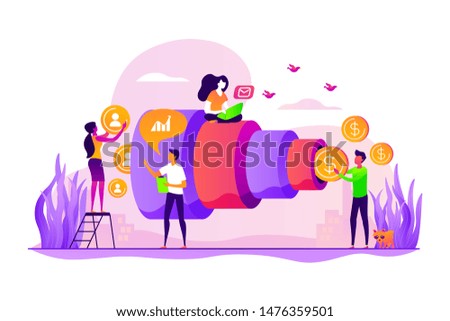 Sales funnel and lead generation. Marketing strategy. Sales pipeline management, representation of sales prospects, customer prospects lifecycle concept. Vector isolated concept creative illustration