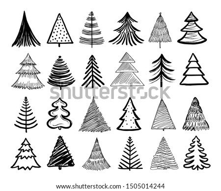 Christmas Tree Line Drawing | Free download on ClipArtMag