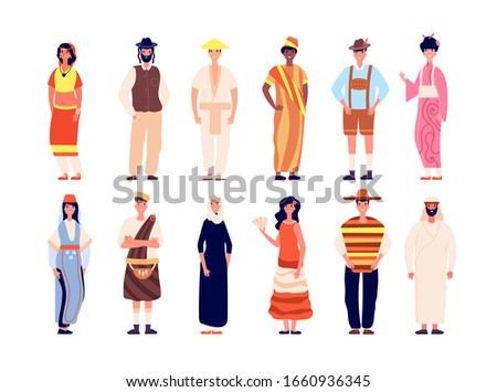 Multiethnic people. Multicultural group, crowd diverse person together. Different nationality society. Modern community vector illustration