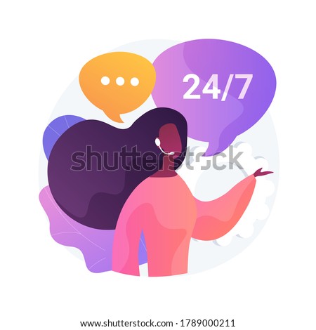 Call center abstract concept vector illustration. Handling call system, virtual help center, customer service point, product support, market research and communication software abstract metaphor.