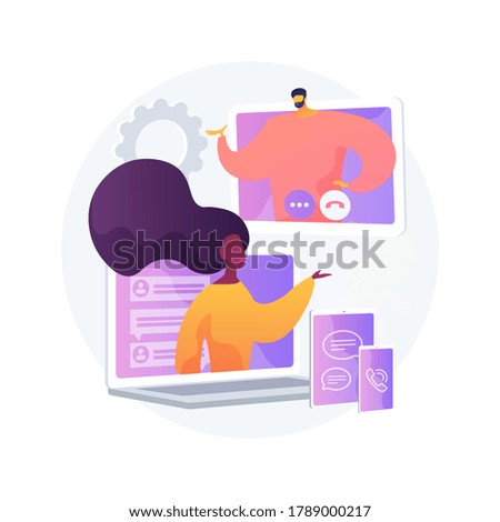 Unified communication abstract concept vector illustration. Enterprise communications platform, consistent unified user interface, framework for real-time audio video integration abstract metaphor.