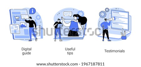 Customer help abstract concept vector illustrations.