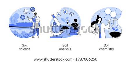 Soil properties abstract concept vector illustrations.
