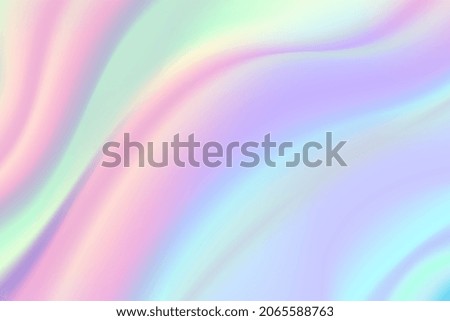 Iridescent foil background. Beautiful holographic texture, rainbow gradient unicorn pattern. Abstract surreal pink pastel illustration