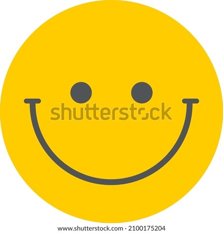 Smiling face sign. Classic symbol of positive friendly emotion