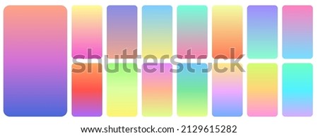 Pastel gradient background. Soft pastels color, abstract gradients design. Blue purple modern wallpaper, ui phone app recent elements