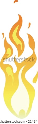 Fire symbol. Color gradient flame. Burning symbol
