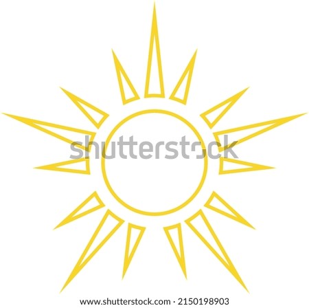 Hot weather symbol. Decorative vintage sun icon