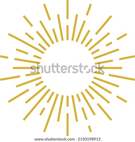 Yellow sun shine. Vintage round sunbeam frrame