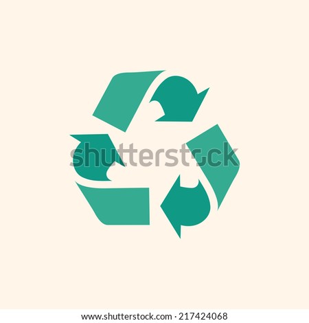 Recycle Flat Icon Foto stock © 