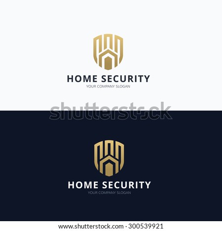 Home security and real estate logo template.