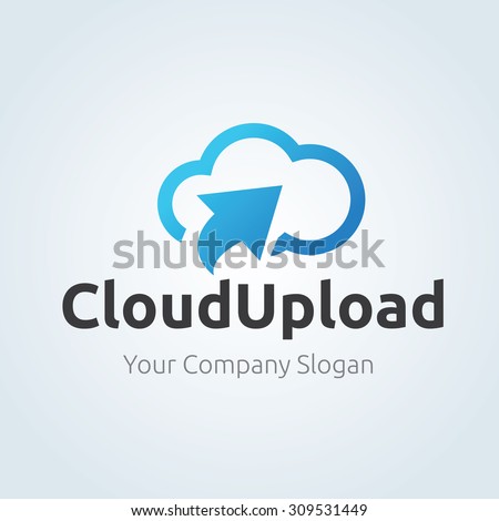 Cloud Upload logo template