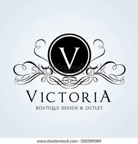 Victoria Logo,Boutique Brand,V letter ,Boutique Hotel, Luxury symbol.