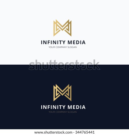 Infinity media, M letter Vector Logo Template