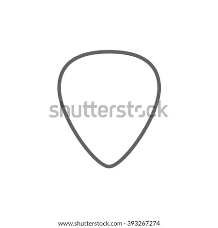 Guitar pick line icon.