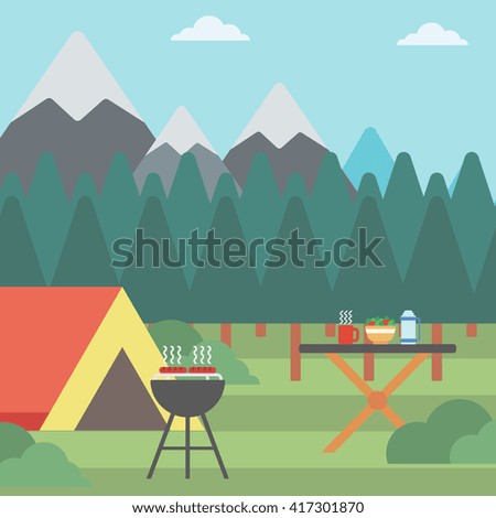 Background of camping site.