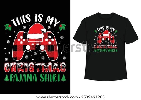 Grab this funny This Is My Christmas Pajama Shirt Video Games T-Shirt as a Christmas gift for family or friends! Wear this lazy ugly xmas pjs merry .