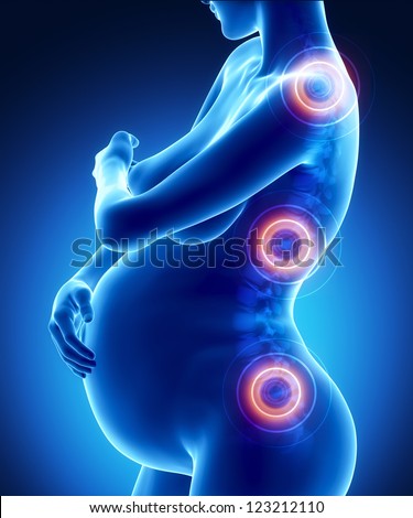 Pregnant woman lateral view