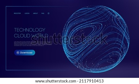 Sphere shield protect in abstract style. Virus protection bubble. Sphere lines technology background. Magic orb vector illustration.