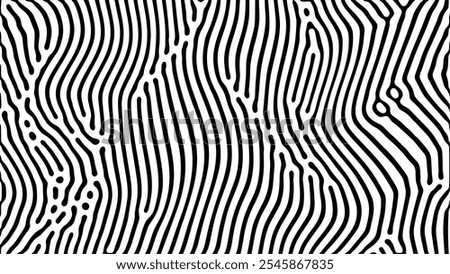 Vertical wavy lines in black and white abstract art