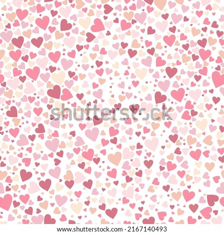 Hearts pattern vector illustration om white background. Love hearth patern design. Seamless colorful hearts pattern.